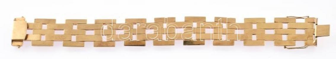 Arany (Au/14k) Geometrikus karkötő, 2db biztonsági kapoccsal, jelzett, nettó:34,56g. h:19,5cm