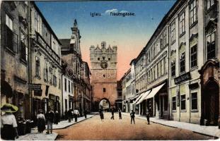 1920 Jihlava, Iglau; Frauengasse / street view, shop of Alois Nessl (EB)