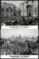 1966 Háború és béke című szovjet film jelenetei, 11 db produkciós filmfotó, 18x24 cm