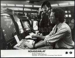 1986 Rövidzárlat című amerikai sci-fi film jelenetei, 7 db produkciós filmfotó, 18x24 cm