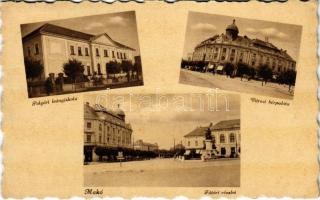 1942 Makó, Polgári leányiskola, Városi bérpalota, Fő tér