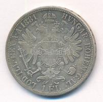 Ausztria 1881. 1Fl Ag "Ferenc József" T:2- patina Austria 1881. 1 Florin Ag "Franz Jo...