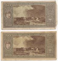 1945. 50P (2x) T:III- Adamo P15