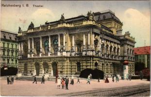 1918 Liberec, Reichenberg; Stadttheater / theatre (EK)