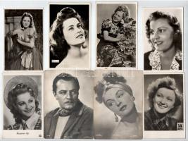 45 db RÉGI motívum képeslap: magyar színészek / 45 pre-1945 motive postcards: Hungarian actors and a...