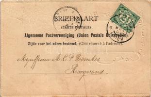 1902 Rotterdam, Groeten uit Holland. De Twee Bruggen ower de Maas / bridges over the Meuse river. Gr...