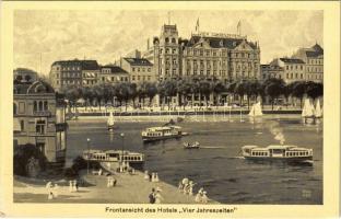 Hamburg, Frontansicht des Hotels Vier Jahreszeiten (EK)