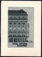 Jelzés nélkül: Hotel Astoria, Budapest. Rézkarc, selyem, paszpartuban. 10,5x7 cm