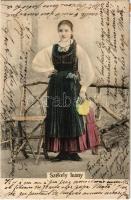 1903 Székely leány / Transylvanian girl, folklore (EB)