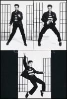 cca 1965 Elvis Presley (1935-1977) énekes, Fekete György (1904-1990) budapesti fényképész hagyatékából 3 db mai nagyítás, 15x10 cm