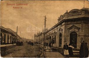 1909 Szerencs, Rákóczi út, gyógyszertár, Kurlander O. üzlete. W.L. 1139. (gyűrődések / creases)