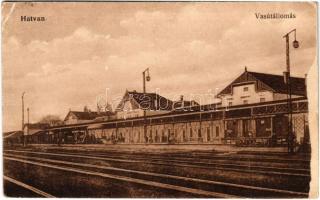 1916 Hatvan, vasútállomás. vonat. Vasúti levelezőlapárusítás 6353. (EK)