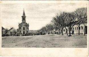 1914 Diósd, Fő utca, Római katolikus templom + "DIÓSD POSTAI ÜGYN" (EB)