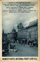 Budapest VIII. Hotel Nemzeti (National) szálloda, Dreher bak sör reklám, villamos. József körút 4. (...