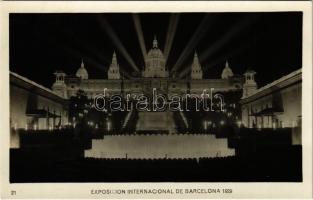 1929 Barcelona, Exposición Internacional de Barcelona, Palacio Nacional (nocturna) / International Exposition, National Palace (by night)