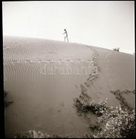 cca 1977 Vincze János (1922-1999) kecskeméti fotóművész hagyatékából 3 db vintage NEGATÍV, az aktfén...