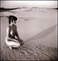 cca 1977 Vincze János (1922-1999) kecskeméti fotóművész hagyatékából 3 db vintage NEGATÍV, az aktfén...