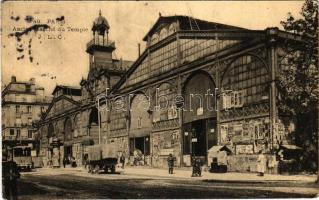 1907 Paris, Ancien Marché du Temple / old temple market, tram (fl)