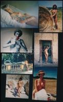 cca 1992 előtt készült felvételek, Menesdorfer Lajos (1941-2005) budapesti fotóművész hagyatékából, 7 db jelzés nélküli vintage fotó az aktfényképezés műfajából, 6,4x6,4 cm és 7,5x10,7 cm között