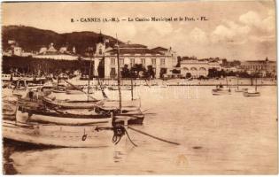 1933 Cannes, Le Casino Municipal et le Port / casino, port, boats (EK)