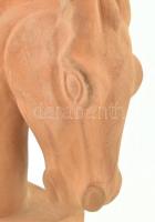 Izsépy Margit: Lófej formájú könyvtámasz, kerámia, apró kopással, foltokkal, jelzett. m: 22cm