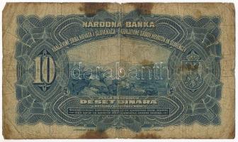Szerb-Horvát-Szlovén Királyság 1920. 10D T:III- fo.
Kingdom of Serbs, Croats and Slovenian 1920. 10...