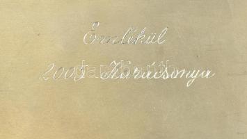 Ezüst (Ag) cigaretta tárca. Zománc díszítéssel (kissé kopott) 175g. 11,5x8 cm