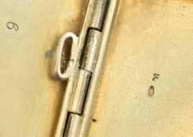 Ezüst (Ag) cigaretta tárca. Zománc díszítéssel (kissé kopott) 175g. 11,5x8 cm