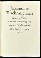 Japanische Tuschmalereien. 24 farbige Tafeln. Mit einer Einführung von Viktória Daschkewitsch. Leipzig, 1977, Insel. Német nyelven. KIadói egészvászon-kötés, kiadói kissé sérült kartontokban.