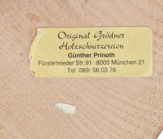 Günther Prinot: Udvari bolond. Faragott fa szobor. Festett .26 cm