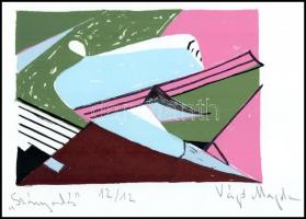 Vágó Magda (1947-): Szárnyalás. Szitanyomat, papír, jelzett, számozott: 12/12, lap jobb alsó sarkába...