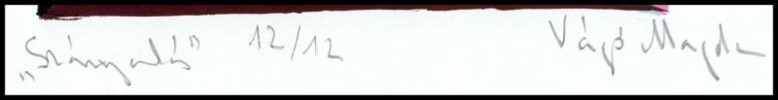 Vágó Magda (1947-): Szárnyalás. Szitanyomat, papír, jelzett, számozott: 12/12, lap jobb alsó sarkába...