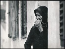 1966 Schwanner Endre: Ormánság, feliratozott vintage fotóművészeti alkotás, 18x24 cm