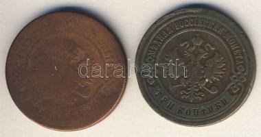 Cári Oroszország 1893. + 1899. 3k 2klf II.Sándor T:3 ph