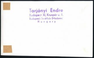 cca 1970 Tarjányi Endre pecsétjével jelzett vintage fotóművészeti alkotás, 14,2x24 cm