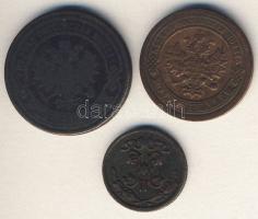 Cári Oroszország 1883-99. 1/2k, 1k, 2k T:3