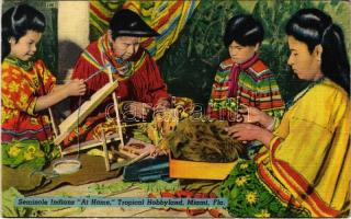 1952 Miami (Florida), Seminole Indians At Home Tropical Hobbyland (EK)