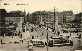 Wien, Vienna, Bécs; Ferdinandsbrücke / bridge, tram. B.K.W.I. 191. N.