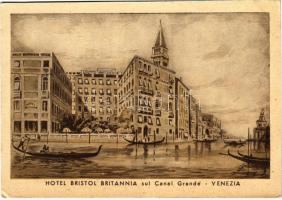 1934 Venezia, Venice; Hotel Bristol Britannia sul Canal Grande (Rb)