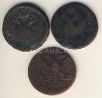 Cári Oroszország 1700-as évek Denga (3x) T:3-,3/4