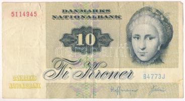 Dánia 1977-1978. (1972) 10K T:III beszakadások Denmark 1977-1978. (1972) 10 Kroner C:F tears Krause P#48.c