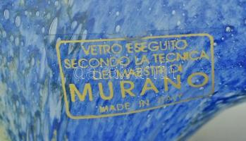 Muránói üveg szalvétatartó, hibátlan, etikettel jelzett:"Vetro Eseguito Secondo La Tecnica Del ...