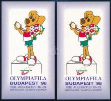 1998. Olympiafila - Budapest - 2 db teljes levélzáró füzet