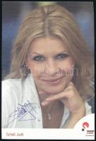 Schell Judit (1973-) színésznő aláírása az őt ábrázoló képen