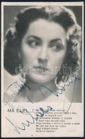 Lukács Margit (1914-2002) színésznő autográf dedikálással ellátott fotólap