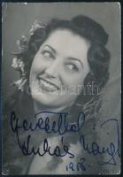 Lukács Margit (1914-2002) színésznő autográf dedikálással ellátott fotó 6,5x9,5 cm