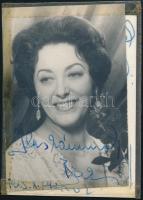 Lukács Margit (1914-2002) színésznő autográf dedikálással ellátott fotó 6,5x9,5 cm
