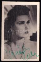 Karády Katalin (1910-1990) színésznő mini fotója autográf aláírásával 4x6 cm