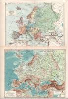 Az Osztrák-Magyar Monarchia és Európa. cca 1900. 14 db térkép 24x31 cm