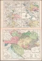 Az Osztrák-Magyar Monarchia és Európa. cca 1900. 14 db térkép 24x31 cm